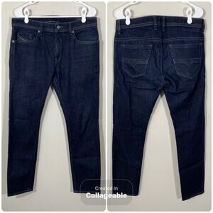 Diesel Thommer Slim Jeans Men’s Size 33 X 32 Dark Blue Indigo Denim 084HN Wash